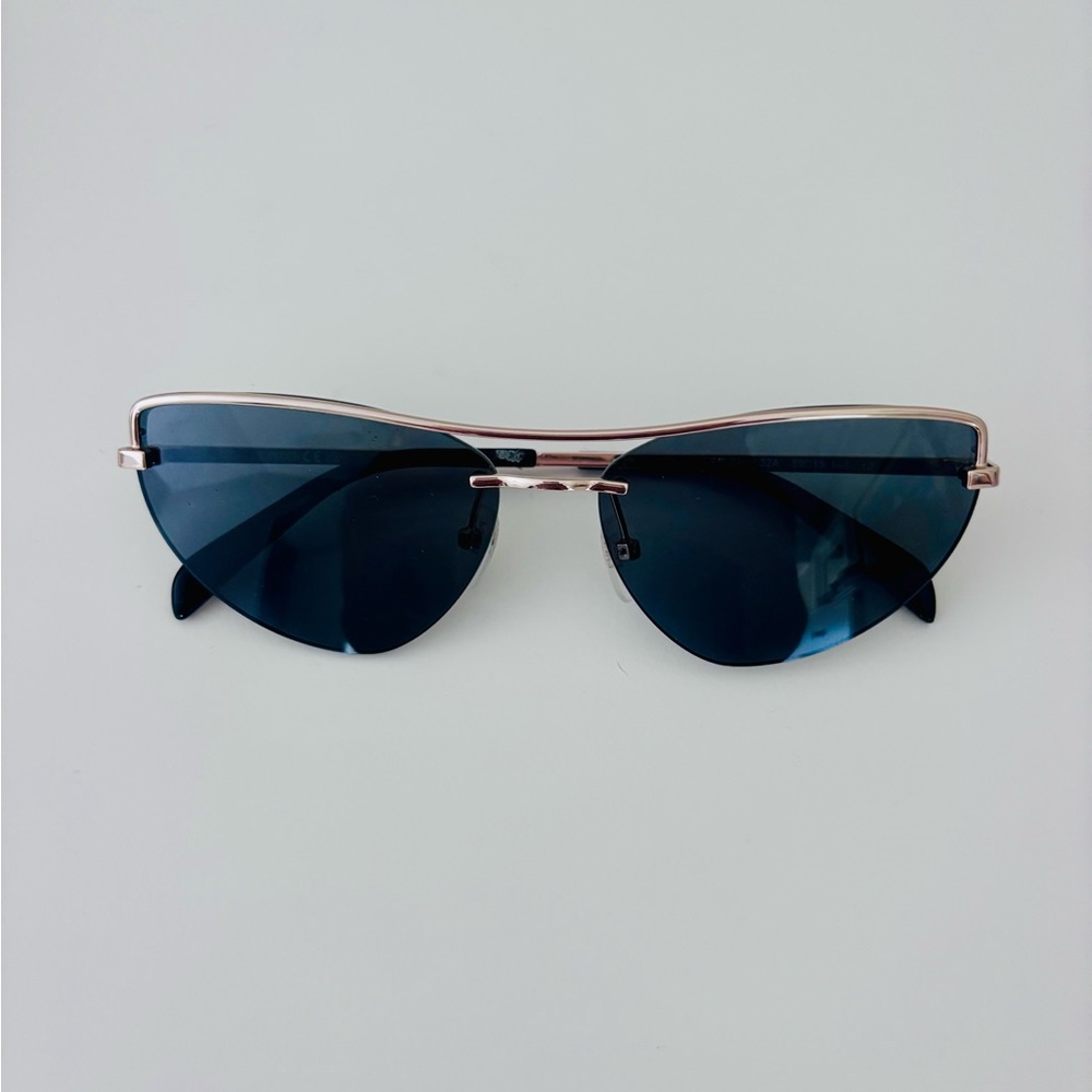 Emilio Pucci Black and Silver Sunglasses